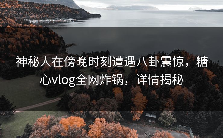 神秘人在傍晚时刻遭遇八卦震惊，糖心vlog全网炸锅，详情揭秘